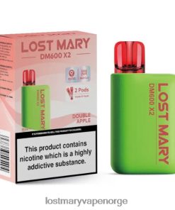 Lost Mary Norge - LOST MARY DM600 X2 engangs vape dobbelt eple 26DZPT185
