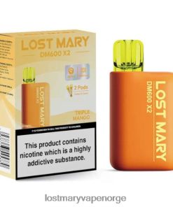 Lost Mary Norge - LOST MARY DM600 X2 engangs vape trippel mango 26DZPT193