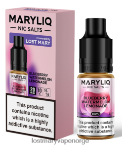 Lost Mary Oslo - LOST MARY maryliq nic salter - 10 ml blåbær vannmelon limonade 26DZPT202