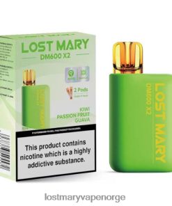 Lost Mary Pris - LOST MARY DM600 X2 engangs vape kiwi pasjonsfrukt guava 26DZPT187