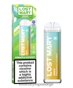 Lost Mary Pris - LOST MARY QM600 engangs vape ananas kokos 26DZPT163