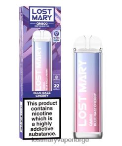 Lost Mary Smak - LOST MARY QM600 engangs vape blå razz kirsebær 26DZPT150