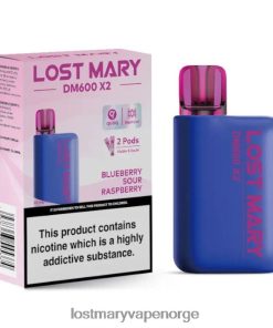 Lost Mary Vape Pris - LOST MARY DM600 X2 engangs vape blåbærsur bringebær 26DZPT196