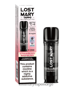 Lost Mary Vape Pris - LOST MARY Tappo forhåndsfylte pods - 20mg - 2pk jordbær bringebær 26DZPT172