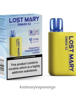 Lost Mary Vape Smaken - LOST MARY DM600 X2 engangs vape ananas pasjonsfrukt sitron 26DZPT191