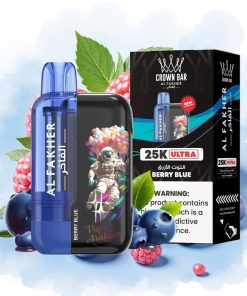 Al Fakher Crown Bar Ultra 25K Blåbær LED Skjerm