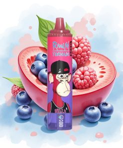 Fumot RandM Tornado 15000 Puffs Blåsur Bringebær 850mAh