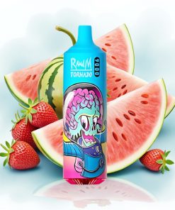 RandM Tornado 9000 Puffs 850 mAh Prime Jordbær Vannmelon