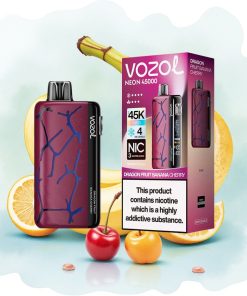 Vozol Neon 45K 45000 Puffs 20ml Draktfrukt Banan Kirsebær