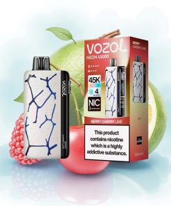 Vozol Neon 45k 45000 Puffs 20ml Bær Kirsebær Lime Engangs Vape
