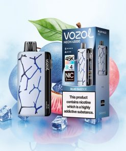 Vozol Neon 45k 45000 Puffs Justerbar Is 4 Moduser Blå Bringebær Is
